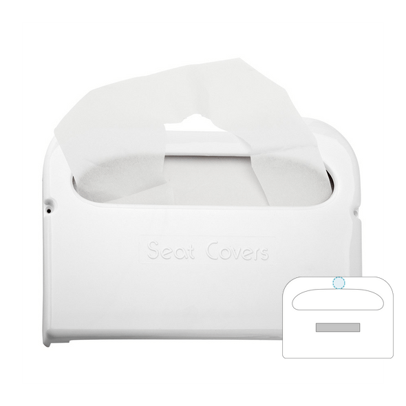 Dispensador blanco de protectores para el asiento del inodoro de ABS